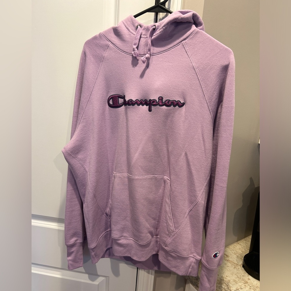 Women’s CHAMPION Purple Pullover Hoodie Sweatshirt Large